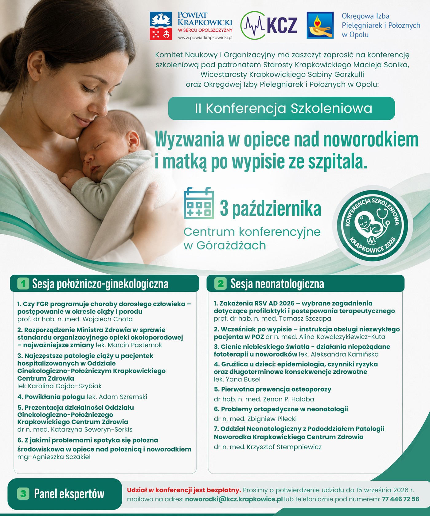 Konferencja o opiece nad noworodkiem.