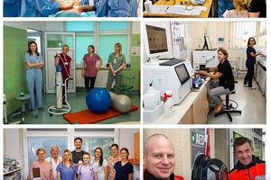 Zespół pracowników medycznych w różnych środowiskach.